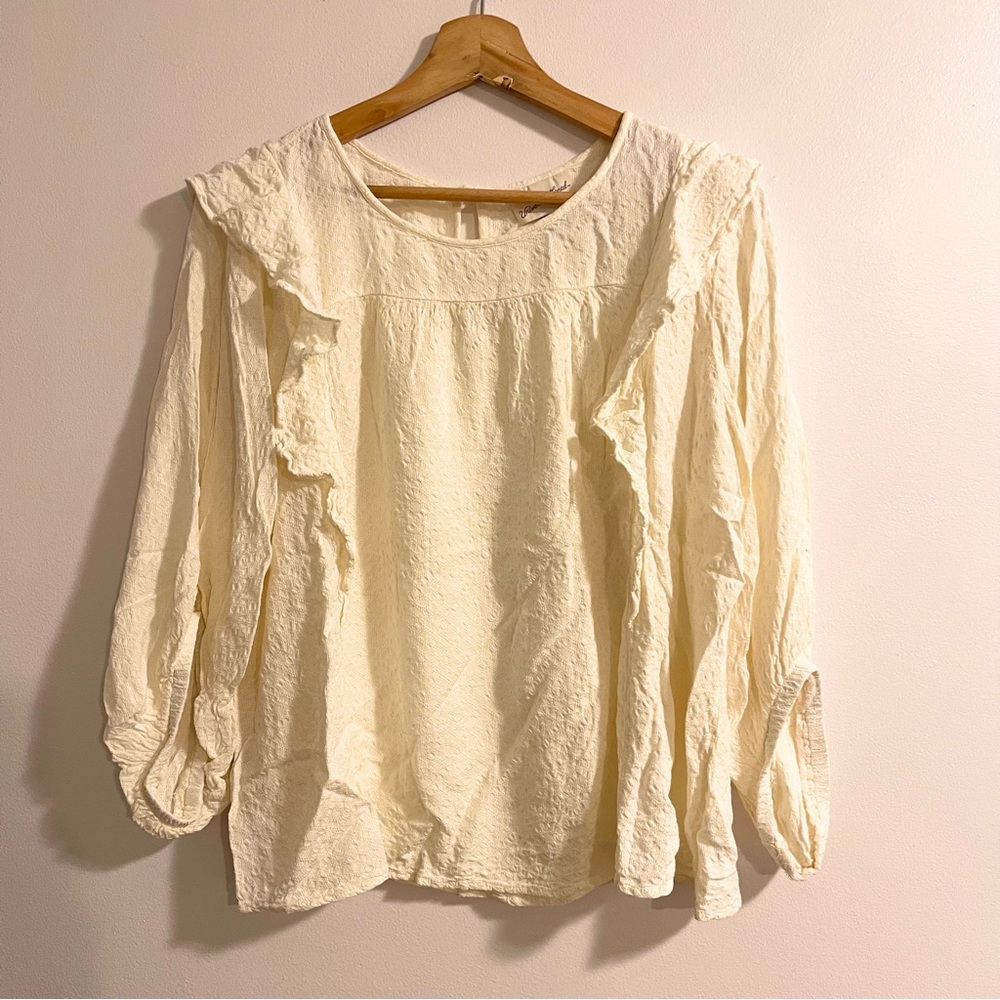 Universal Thread Long Sleeve Peasant Top with Ruffles
